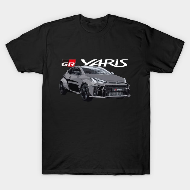 GR YARIS BLACK T-Shirt by cowtown_cowboy